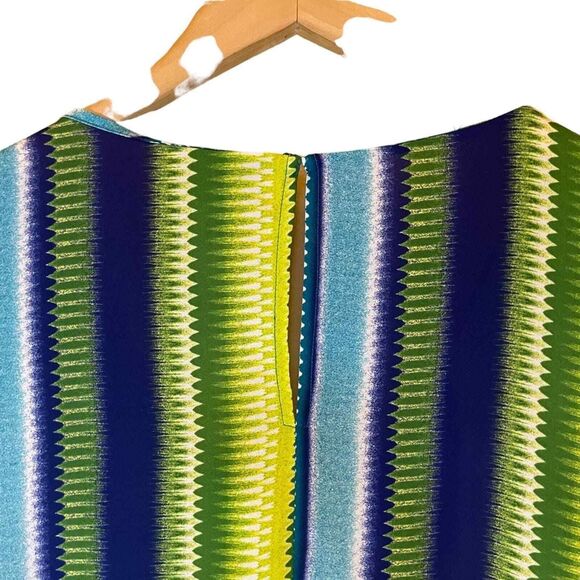Worthington Sleeveless Blue, Green and Yellow Striped Layered Top Size 2X‎ - Picture 4 of 7